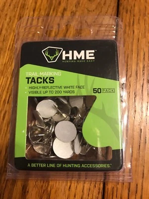 HME Trail Marking TACKS A BETTER LINE OF HUNTING ACCESSORIES(50Pack) HME-RT50-W - Image 1 of 2