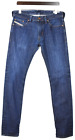 Diesel Thavar Slim-Skinny 0880G Uomo W32/L34 Blu Sbiadito Zip Jeans