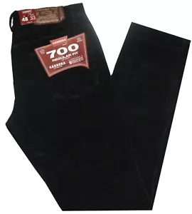 Pantalone uomo velluto 500 righe CARRERA jeans 46 48 50 52 54 56 58 60 62 nero - Foto 1 di 3