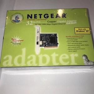 NEW Plastic Sealed Netgear GA302T PCI Copper Gigabit Adapter New In Box - Picture 1 of 5