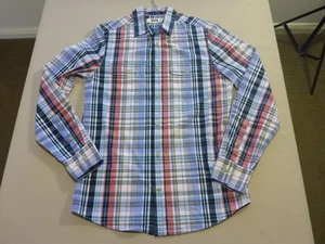 067 MENS NWOT ELWOOD WHITE / BLUE / BLACK / RED CHECK L/S SHIRT SML $100 RRP. - Picture 1 of 7