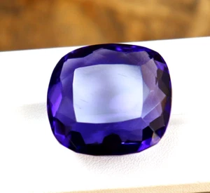 Piedras preciosas naturales sueltas de 80,45 quilates con forma de cojín de amatista púrpura certificado - Imagen 1 de 8