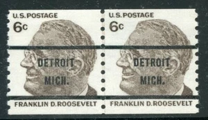 US SCOTT #1305b Used Line Pair Precancel O.G. SCV $675 "LH On 1 Stamp" - Picture 1 of 1