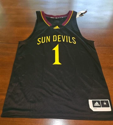 Camiseta deportiva de baloncesto Arizona State Sun Devils para hombre mediana negra Adidas nueva con etiquetas Foto 1 de 4