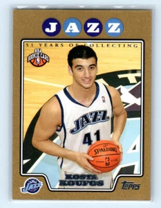 2008 Topps # 218  Kosta Koufos Utah Jazz serial #/2008 - Picture 1 of 2