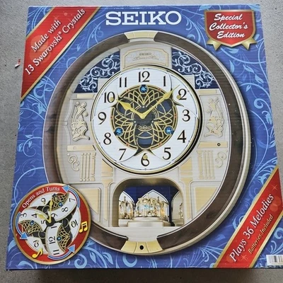Seiko Melodies in Motion Clock - Limited Edition 36 Melodies! Swarovski Crystals - Image 1 of 4