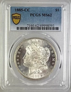 1885-CC Morgan Silver Dollar PCGS MS62  **Key Date** - Picture 1 of 4