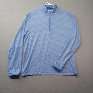 Ralph Lauren RLX Mens L Windbreaker Performance Stretch Lt Blue Geometric - Picture 1 of 12