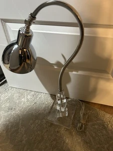 Retro Tisch Lg Lampe verstellbar Edelstahl mit Acrylfuß - Bild 1 von 17