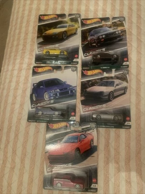 HOT WHEELS CAR CULTURE PREMIUM MODERN CLASSICS COMPLETE SET OF 5 IMPORTS NIP RRs - Image 1 of 4