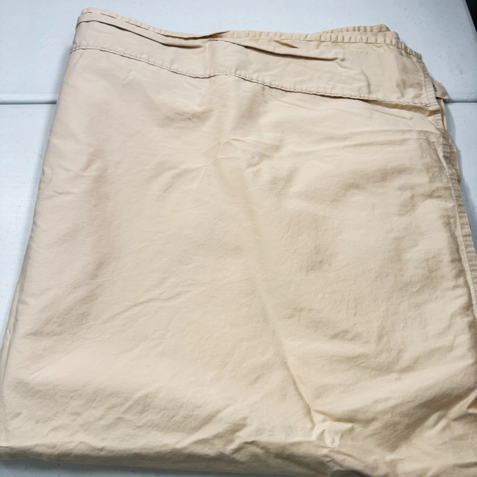 Sábana plana calvin klein queen beige sólido 100% algodón peinado tonos neutros Foto 1 de 4