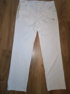 Offizielle Puma Golf Herren DryCELL Tech Hose weiß W32 L30 - Bild 1 von 10