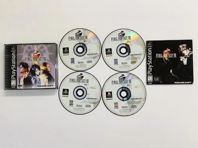 Final Fantasy VIII (PS1) 4 discos con manual etiqueta negra ENVÍO GRATUITO (ACC) Foto 1 de 4