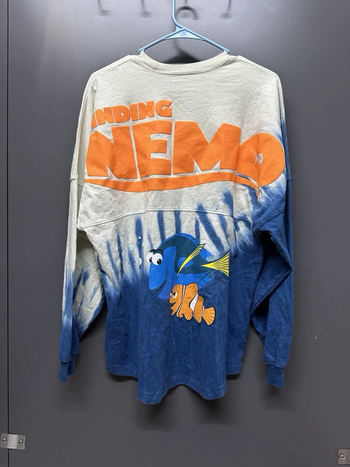 Camiseta Disney Parks Finding Nemo Blue Tie Dye Spirit Adulto P - Imagem 1 de 4