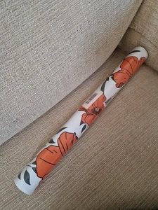 Orange Flower Sticky Back Plastic Roll 44cmx5m, Peel and Stick Self Adhesive. - Picture 1 of 3