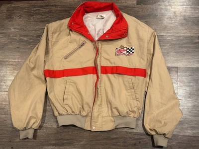 Винтажная желтовато-коричневая куртка Miller High Life Racing Team XL Carson Promotion Group - Изображение 1 из 4