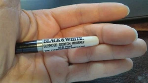 RARE! BUCHANAN'S Fleischmann BLACK & WHITE WHISKY ADVERTISING Mini Pen - Picture 1 of 4