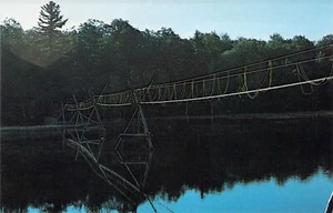 NJ Monmouth Council Forestburg Res Rope Brid Boy Scouts of America Postcard BS11 - Picture 1 of 2