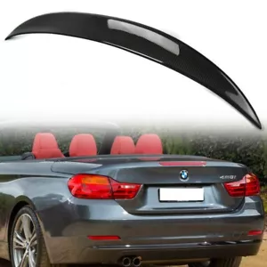 Carbon Fiber For BMW 4-Series F33 2DR Convertible Rear Trunk Spoiler 428i 435i - Picture 1 of 4