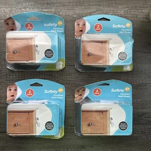 Lot Of 4 Safety 1st 2pk Furniture Wall Straps #11014A Kid safe - Picture 1 of 8