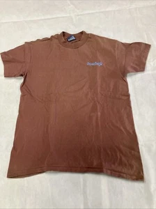 VINTAGE Ocean Pacific Graphic T-shirt Mens Med Brown Short Sleeve USA - Picture 1 of 12