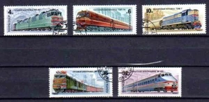 Trains Russie URSS 1982 (6) Yvert n° 4907 à 4911 oblitérés used - Photo 1/1