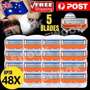 Up to 48x Replacement Blades For Gillette Fusion Razor Shaver Shaving Trimmer - Picture 1 of 18
