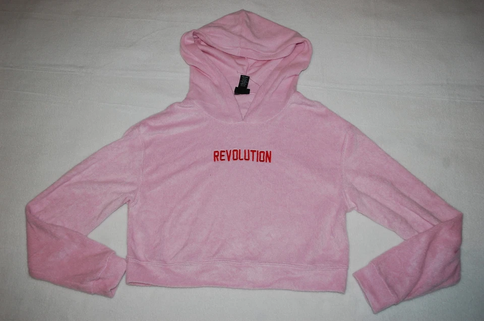 SUDADERA CON CAPUCHA ROSA RECORTADA Junior Mujer Calce Suelto "REVOLUTION" Vellón Suave M 7-9 Foto 1 de 1