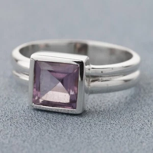 Natural Amethyst Ring, February Birthstone, Promise Ring, Birthday Gifts for Her - Picture 1 of 5