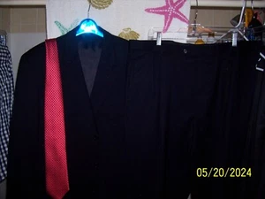 men's sz 44R Joseph Abboud lux suit Bloomingdale's & Ermenegildo Zegna tie 46R - Picture 1 of 22