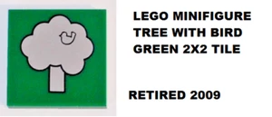 LEGO Tree with Bird Green 2x2 tile Garage Home Decor Gear Minifigure - Picture 1 of 1