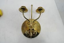 Brass Plated Two Candle Wall Sconce Gold  Home Decor
