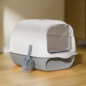 Cat Litter Tray Hooded Scoop Filter Box Loo Toilet Covered Lid Anti-Splashing - Picture 1 of 33