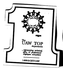 UAW: United Auto Workers: The UAW TOP department  *actual shipping* - Imagen 1 de 2