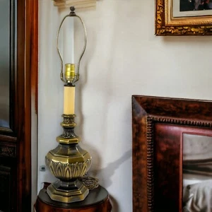 Mid-Century Vintage Stiffel Brass Table Lamps 26" Tall - Picture 1 of 11