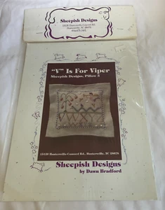 V Is For Viper Sheepish Designs Dawn Bradford Pillow Pattern Instructions & bee - Picture 1 of 5