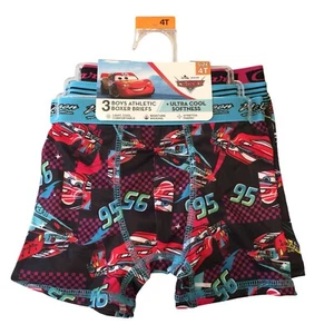 Disney Pixar CARS Boys 4T Boxer Briefs Set of 3 Lightning Mcqueen 95 Dinoco - Picture 1 of 5