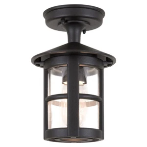 IP43 1 Glühbirne Halbunterputzlicht schwarz LED E27 100W Glühbirne außen außen - Bild 1 von 1
