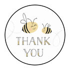 30 Thank You Bumble Bees Envelope Seals Labels Stickers 1.5" Round Party Favors