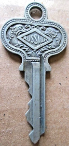 VINTAGE MESSING REO RUSSWIN VERZIERTER DOPPEL DRACHEN SCHLÜSSEL 835316, GEBRAUCHT - Bild 1 von 3
