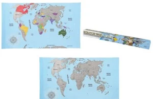World Map For Scratching Fun Children Family Friends Gift Personalised Travel - Picture 1 of 1