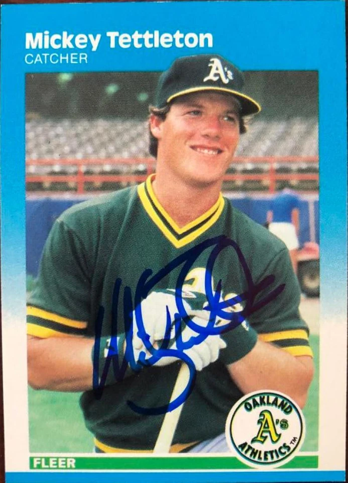 Fleer 1987 autografiado Mickey Tettleton #407 Foto 1 de 1