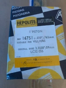 villiers piston 6e 7e 8e 9e 10e 11e various sizes available 16751 hepolite ref - Picture 1 of 4