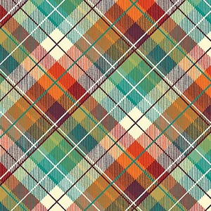 BENARTEX FABRICS #14458-07 "GATHER TOGATHER" Plaid Print" bt 1&3/8 YARDS - Picture 1 of 1