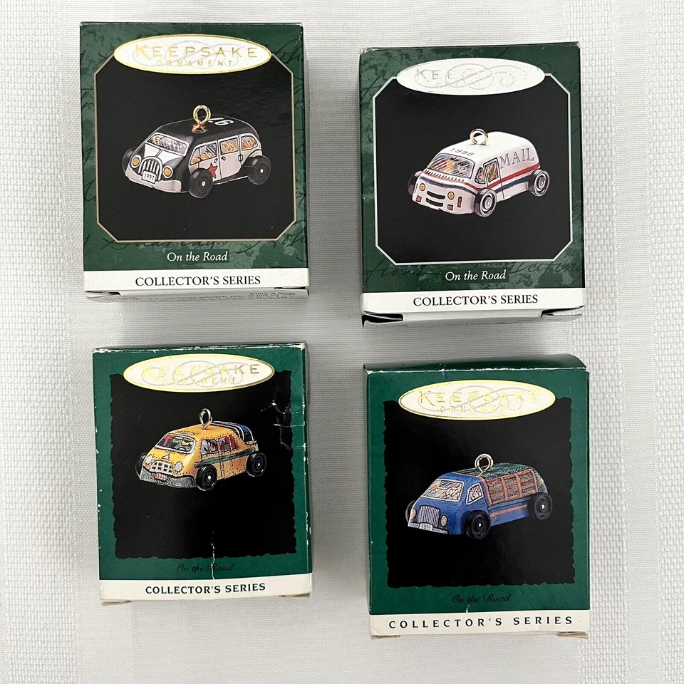 Hallmark Keepsake De Colección Navidad Mini Adornos 'En el Camino' Juego de 4 Taxi etc Foto 1 de 4