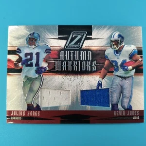 2005 Donruss Zenith #AW-12 Julius Jones Kevin Jones MAGLIA GUERRIERI D'AUTUNNO /250 - Foto 1 di 2