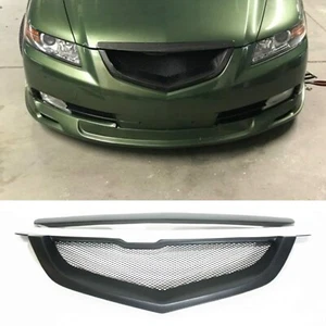 For Acura TL 2004-2006 2005 Matte Black Fiberglass Front Bumper Grille Grill - Picture 1 of 6