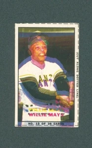 1963 Bazooka Gum Willie Mays #12 Error Misprint NO Creases! Neat Printing Freak - Picture 1 of 3