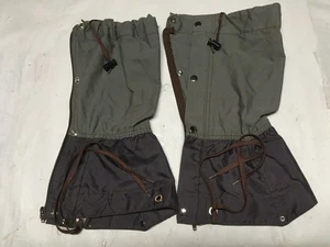 Vintage High Sierra Schnee Ski Gamaschen Reißverschluss Seiten braun & grau 17-1/2 Zoll lang - Bild 1 von 3