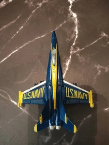 Alloy 1:64 Navy Blue Angels F/A-18 Hornet Fighter Jet Die Cast Model Toy - Picture 1 of 7